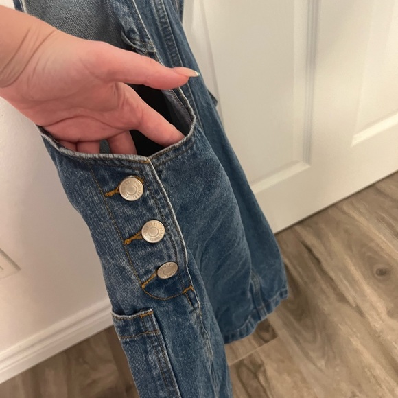 Jean Overall Mini Dress - Picture 3 of 4